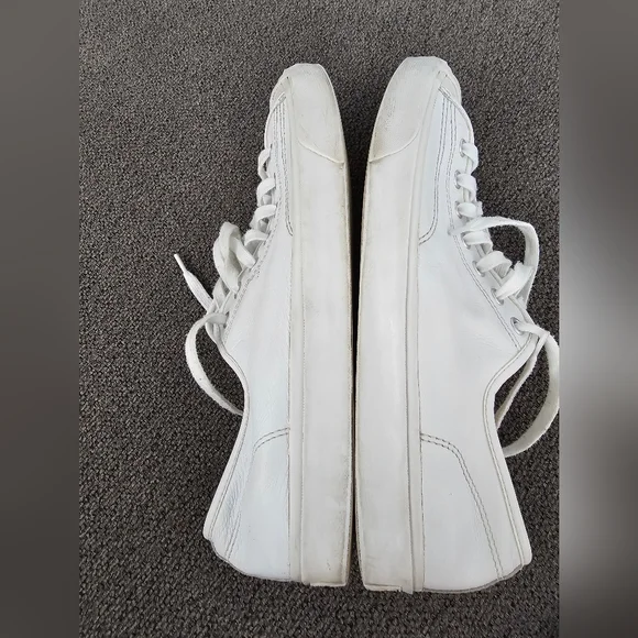 Jack Purell Converse White Leather Sneakers - Picture 3 of 8